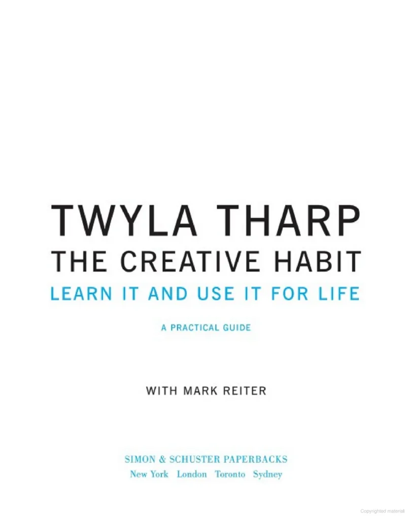 The Creative Habit