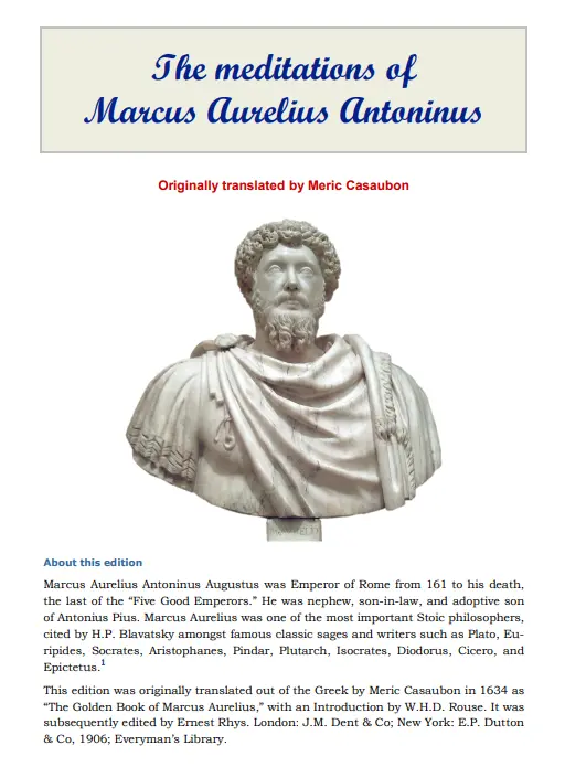 Meditations – Marcus Aurelius